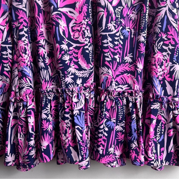 Lilly Pulitzer Savanna Long Sleeve Top Bright Navy Swing Of Things Size S - Picture 7 of 11